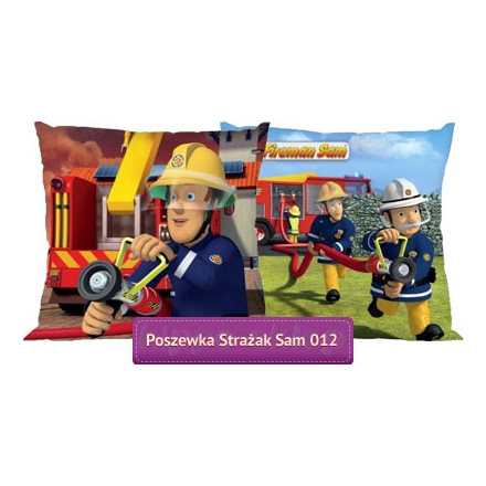 Fireman Sam small square reversible pillowcase, blue