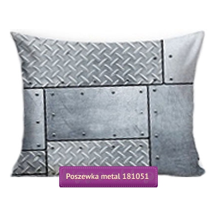 Steel sheet imitation pillowcase 70x80, 50x60 or 50x50 cm, steel-gray