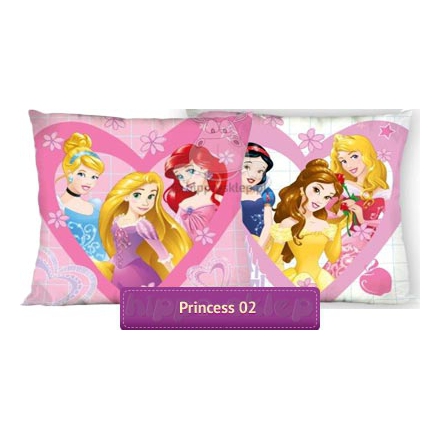 Reversible Disney Princess pillow cover, pink 