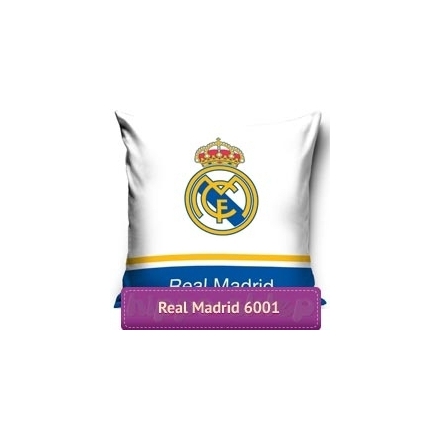Small square Real Madrid club pillowcase 40x40, white-blue 