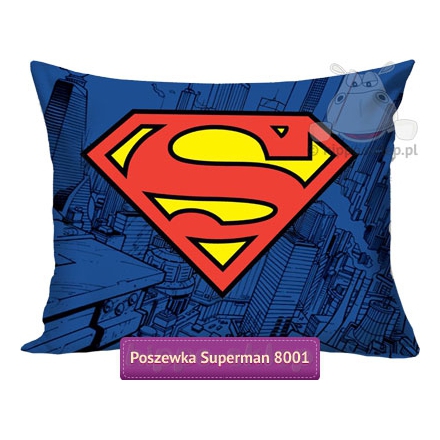 Large kids pillowcase Superman logo, Carbotex
