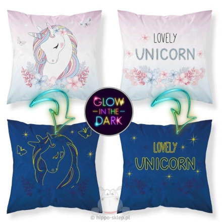 Decorative pillow / pillow cover with a unicorn 40x40 cm