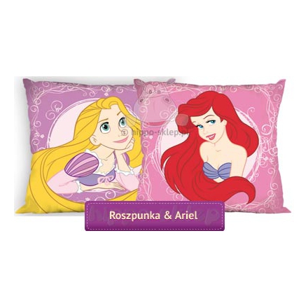 Small square pillowcase Rapunzel and Ariel - Princess