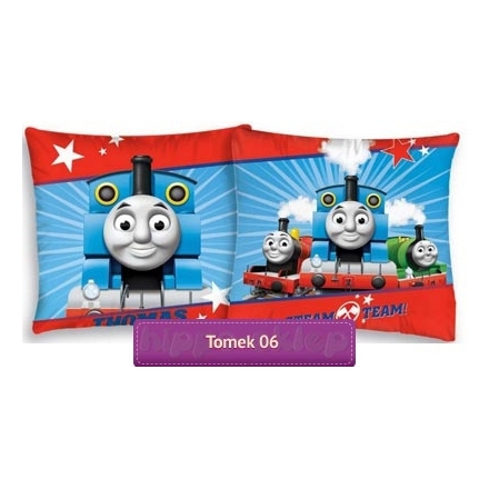 Double-sided pillowcase / pillow Thomas & Friends red-blue