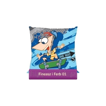 Kids small square pillowcase Phineas and Ferb 01, Disney, 5907750519507