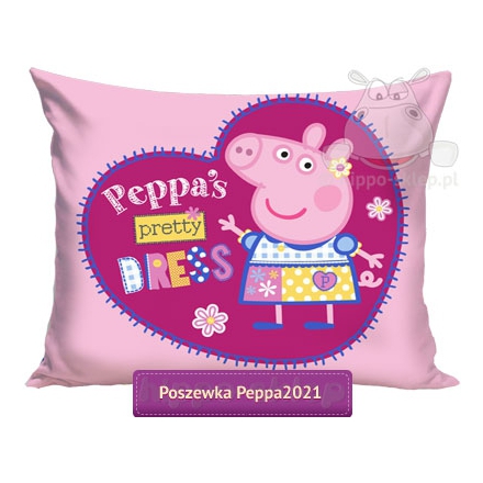 Large kids pillowcase Peppa Pig 70x80 pink