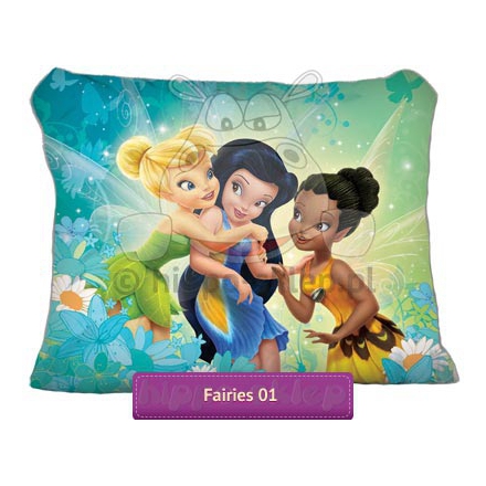 Large kids pillowcase with Disney Faireies, green, Faro