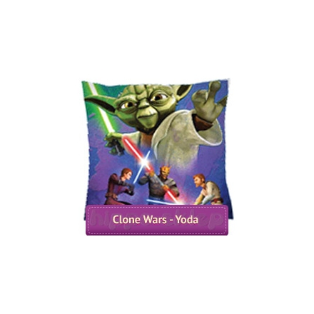 Poszewka Yoda Star Wars Clone Wars, 40x40, violet