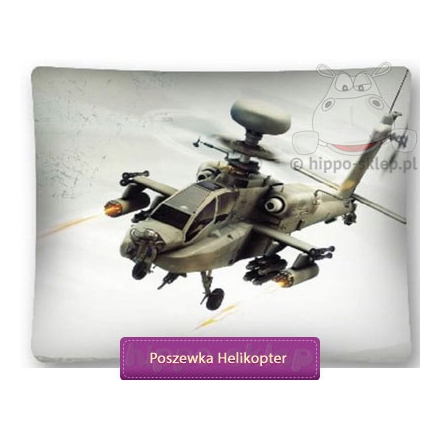Military helicopter large pillowcase 70x80 or 50x80 , white