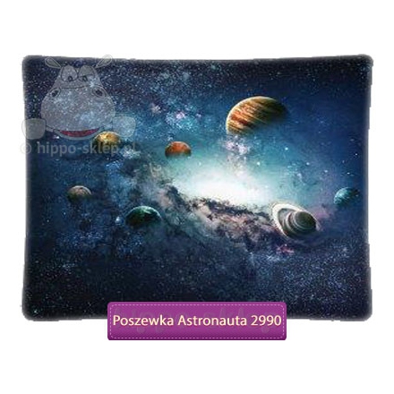 Universe, planets and galaxies kids large pillowcase 50x60 or 50x80, navy blue