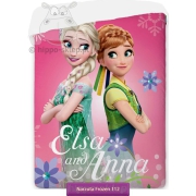 Pink kids bedspread Anna & Elsa Frozen 140x195