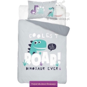 Baby & toddler bedding with dinosaur 100x135 or 90x130, gray