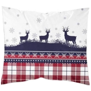 Christmas design pillowcase with reindeer