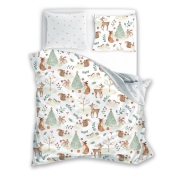 Christmas bedding with forest animals