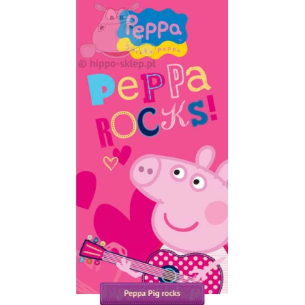 Peppa Pig Rocks kids towels 140x70, pink