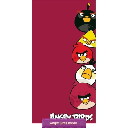 Angry Birds classic beach & bath towel 70x140, maroon