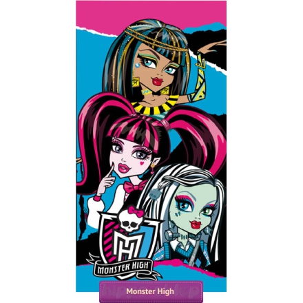 Monster high beach towel 150x75 cm, with scary fashion dolls 