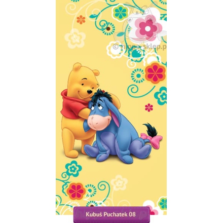 Yellow Disney towel Winnie The Pooh & Eeyore for girls, 75x150