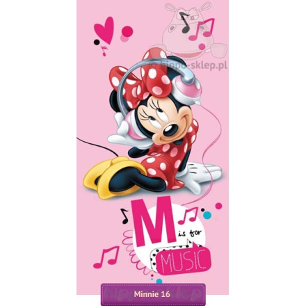 Disney kids beach towel with Minnie Mouse music 16T, Detexpol