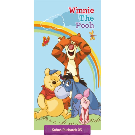 Winnie the Pooh and Friends Disney blue bath and beach towel