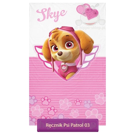Paw Patrol Skye hands small kids towel 30x50, pink 