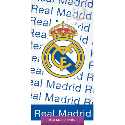 Large Real Madrid beach towel 150x75 cm white