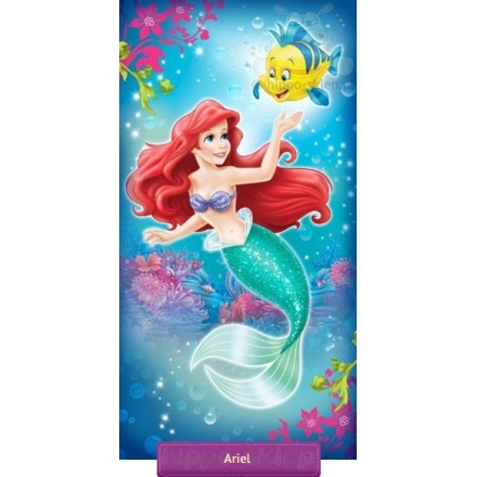 Disney Princess Ariel kids towel 70x140, blue