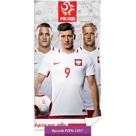 Sport towel Polish football best players 70x140 cm, gray
