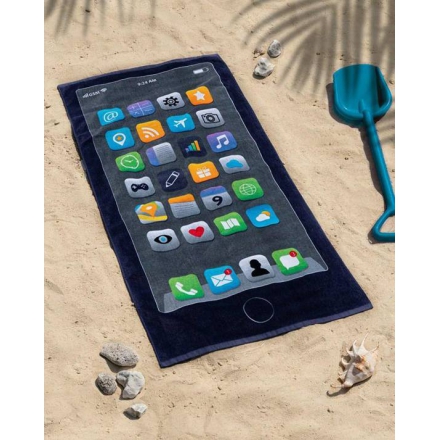 Beach & bath towel with iPhone / smartphone