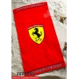 Beach towel Ferrari red logo