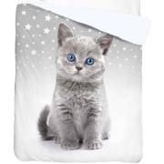 Bedspread with cat glow in the dark