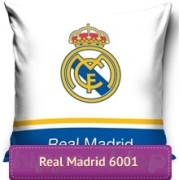 Small square Real Madrid club pillowcase 40x40, white-blue 