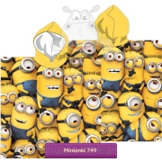 Kids hooded towel The Minions 55x110, yellow