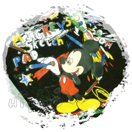 Printed design on Mickey Mouse pajamas blouse