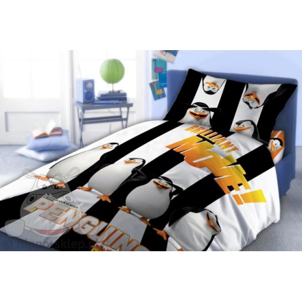 Penguins of Madagascar Bedding Duvet Cover Bed Set Kid Bedding 160x200cm & 70x80 