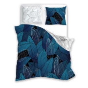 Navy blue bedding with tropical leaves Trendy 140x200 o0r 150x200