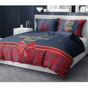 Christmas time bedding set 150x200 or 150x200, red - navy blue 
