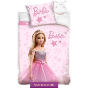 Pościel Barbie Mattel stars 140x200 or 150x200, pink