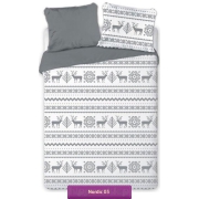 Scandinavian bedding set Nordic 150x200 or 140x200 cm, gray