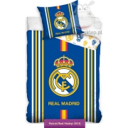 Blue Real Madrid bedding with stripes 140x200