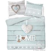 Mint bedding with heart - Home 160x200 or 180x200