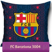 Small square pillowcase FC Barcelona football club crest FCB 163004
