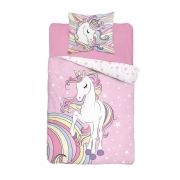 Bedding with white unicorn