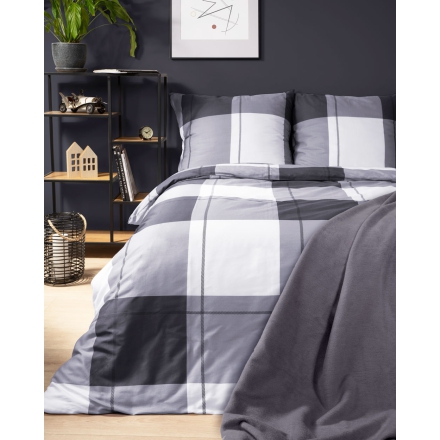 Black and white plaid Home Satin bedding 4041A 