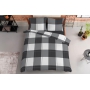 Duvet cover + pillowcases in a thick check 140x200