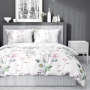 Satin bed linen with wild flowers