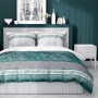 Elegant satin bedding with decorations 140x200. 180x200