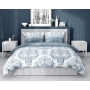 Classic satin bedding with acanthus plant pattern 180x200 + 2x 70x80