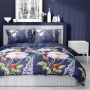 Satin floral bed linen for adults 180x200