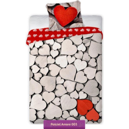Amore bed linen with hearts 140x200